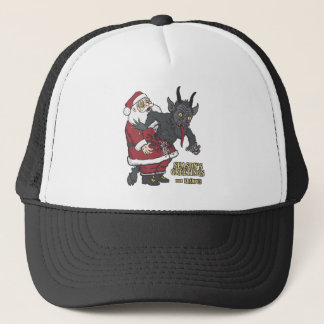 Holiday Greetings from Krampus (and Santa) Trucker Hat