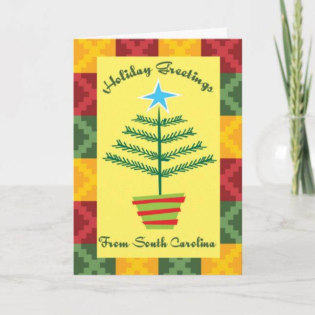 Holiday Greetings From South Carolina Card (Front)