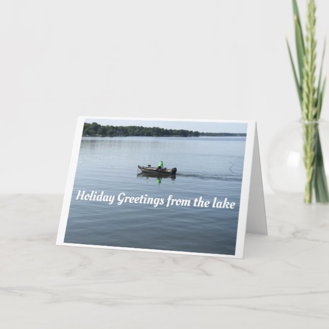 **HOLIDAY GREETINGS FROM THE LAKE** CHRISTMAS CARD (Front)