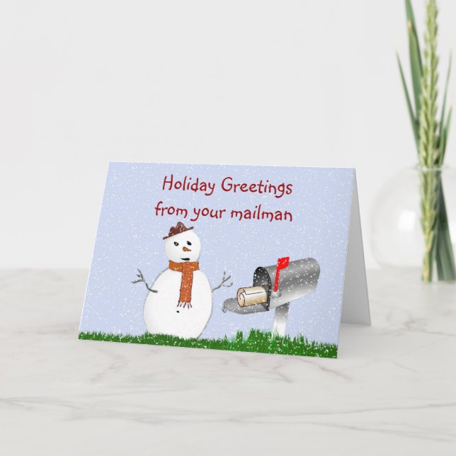Holiday Greetings from you mailman Christmas Card (Front)