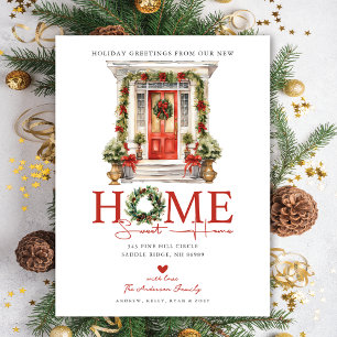 Holiday Greetings New Home Moving Announcement Postcard