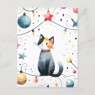 Holiday greetings postcard