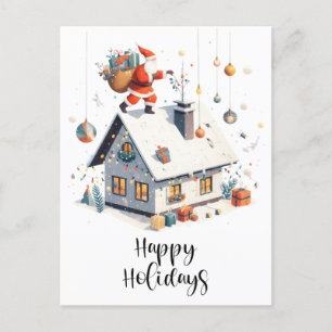Holiday greetings postcard