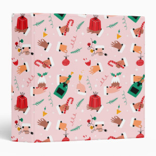 Holiday Hands Festive Celebration Pattern Binder