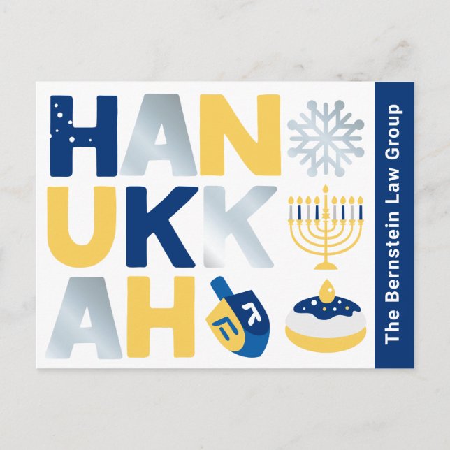 Holiday Hanukkah Postcard (Front)
