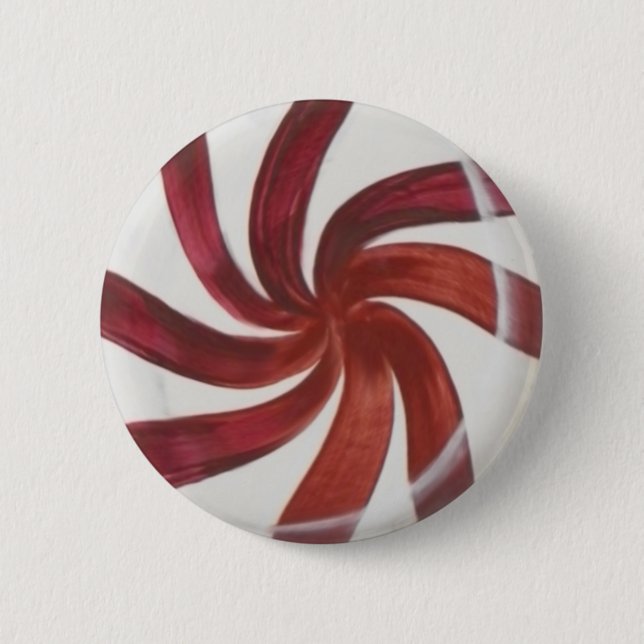 Holiday Hard Peppermint Candy 2 Inch Round Button (Front)