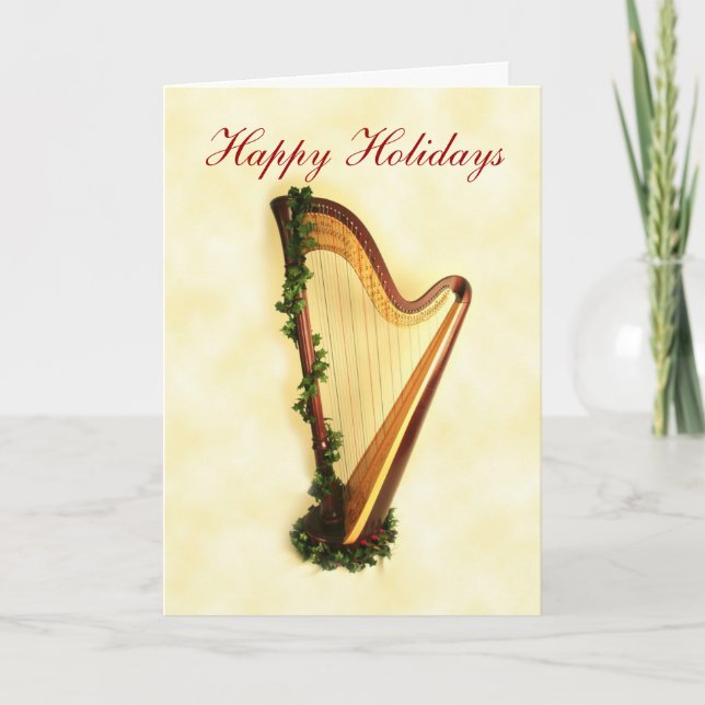 Holiday Harp Card (Front)