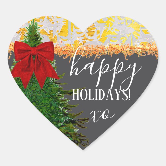 HOLIDAY HEART STICKER (Front)