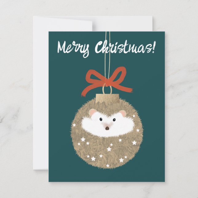 Holiday Hedgehog Card (Front)