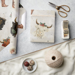 Holiday Highland Cows - Wrapping Paper