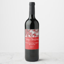 Holiday Holly Berries Food & Beverage Label Set