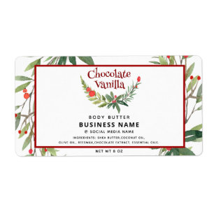 Holiday holly branch modern typography  product  