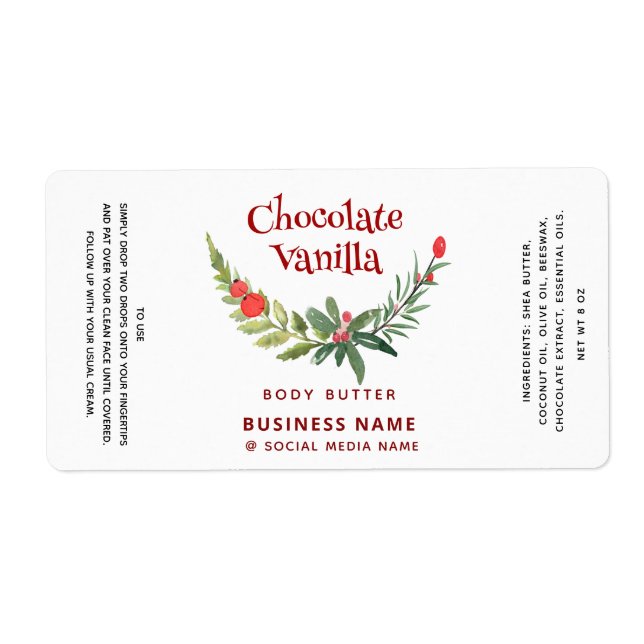Holiday holly brunch typography product (Front)