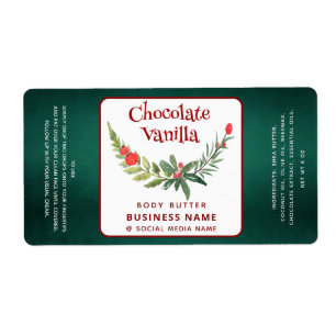 Holiday holly brunch typography product label