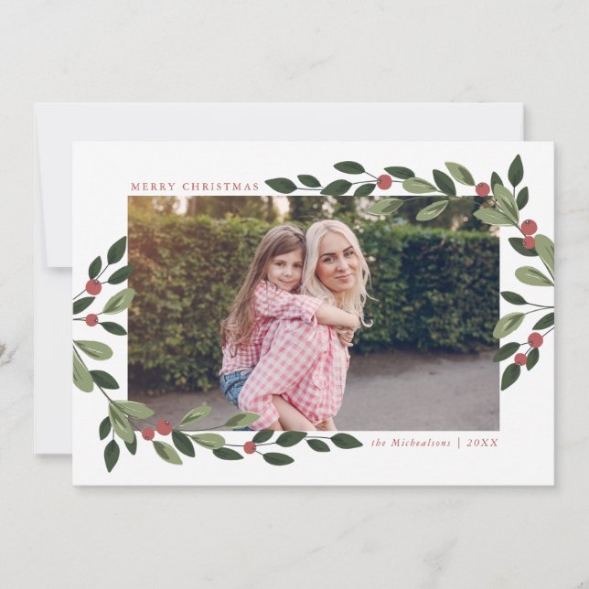 Holiday Holly Carte photo (Devant)