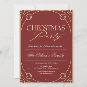 Holiday Holly Christmas Party  Card