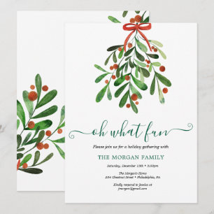Holiday Holly Christmas Party  Card