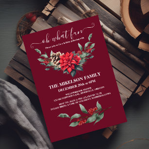 Holiday Holly Christmas Party Invitation