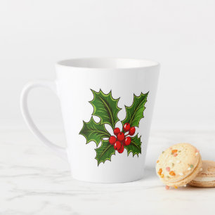 Holiday Holly Latte Mug