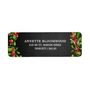 Holiday Holly Leaves Berry   Chalkboard Christmas