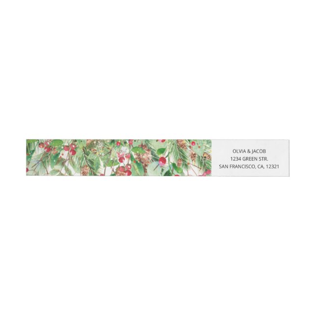 Holiday Holly Return Address Label (Individual)