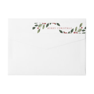 Holiday Holly Return Address Label