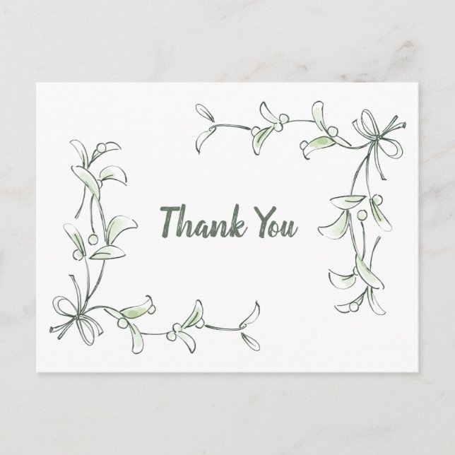 Holiday Holly Thank You Cards (Front)