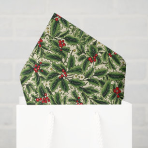 Holiday Holly Tissue Paper Tissue Paper