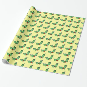 Holiday Holly Wrapping Paper