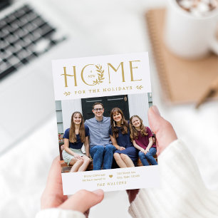 Holiday Home Moving Announcement Christmas Card