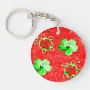 Holiday Honu Turtles Keychain