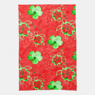 Holiday Honu Turtles Kitchen Towel