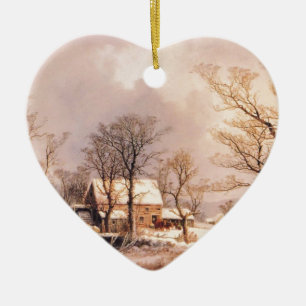 Holiday Horse Country Winter Destiny Ranch Ceramic Ornament