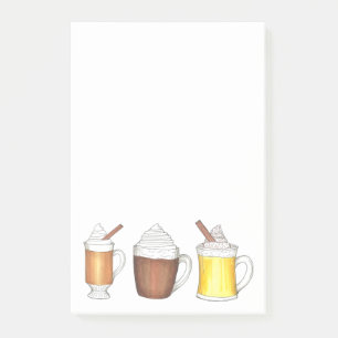 Holiday Hot Cocoa Buttered Rum Egg Nog Post-Its Post-it Notes