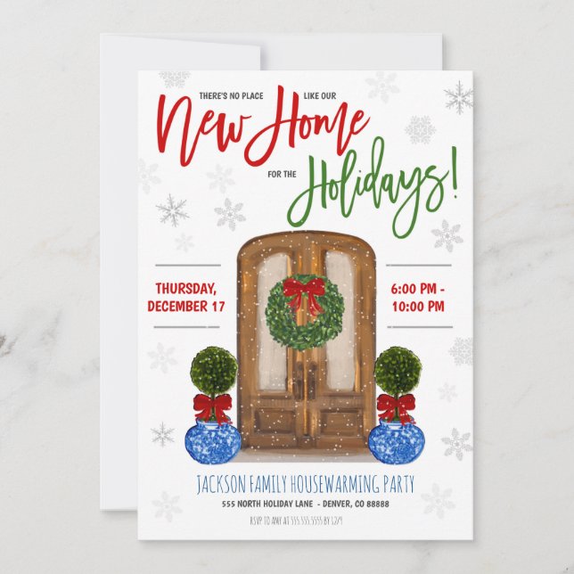Holiday Housewarming Party Invitation (Front)