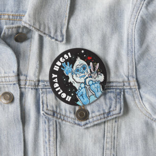 Holiday Hugs Yeti! 3 Inch Round Button