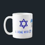 Holiday Humour Christmas and Hanukkah Coffee Mug<br><div class="desc">A cute holiday mug with a sense of humour makes a fun gift for homes combining faiths - Jewish and Christian, Hanukkah and Christmas. The Star of David side says a home with OY and the Santa Claus side says a home with JOY. Gift wrapped packages in coordinating colours associated...</div>
