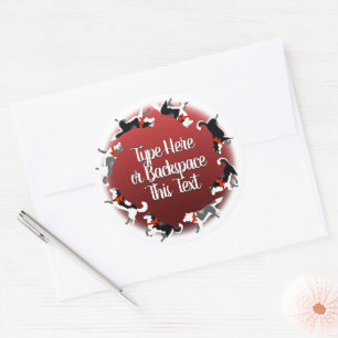 Holiday Husky Stickers Custom Sled Dog Stickers