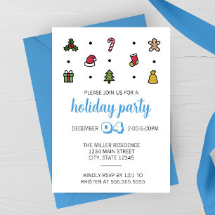 Holiday Icons Party Invitation