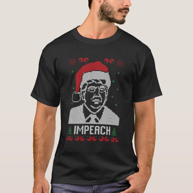 Holiday Impeach 45 Sweater Look President Democrat (Front)