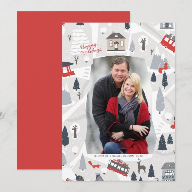 Holiday in the City Christmas Photo (Front/Back)
