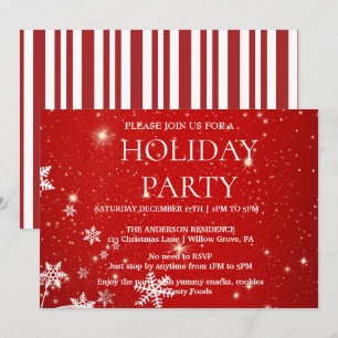 Holiday Invitation with Christmas Ornaments