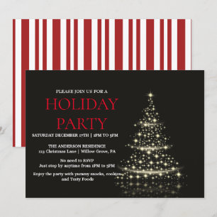 Holiday Invitation with Christmas Ornaments
