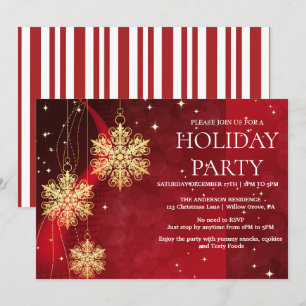 Holiday Invitation with Christmas Ornaments
