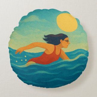 Holiday is round pillow