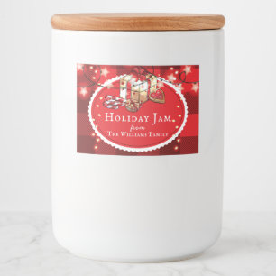 Holiday Jam Personalized Christmas Gift Food Label