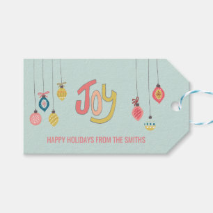 Holiday Joy and Whimsical Ornaments Gift Tags