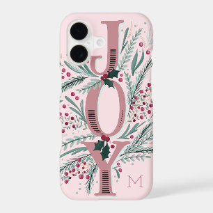 Holiday Joy Hand Drawn Foliage with Monogram