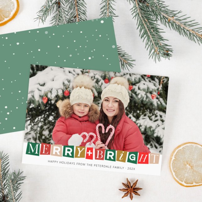 holiday joy merry & bright photo card (Creator Uploaded)