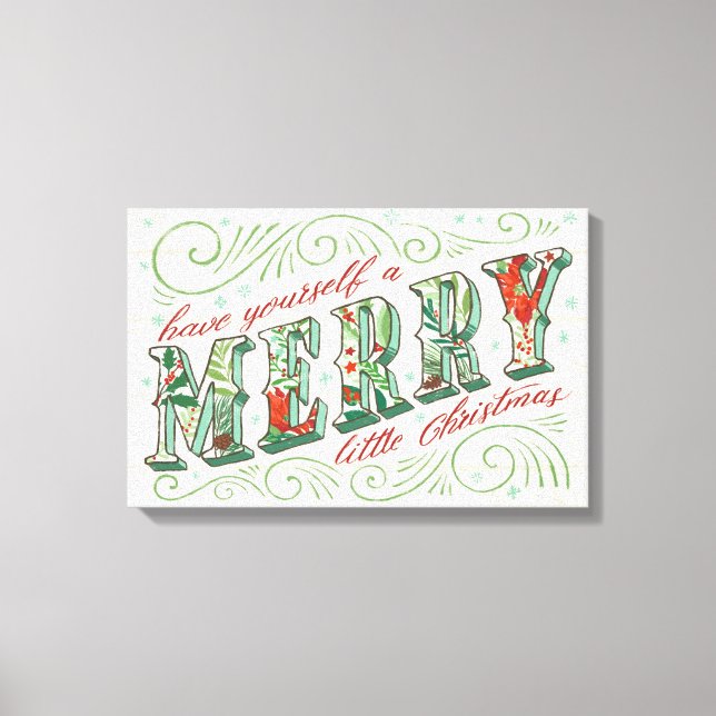 Holiday Joy | Merry Little Christmas Canvas Print (Front)
